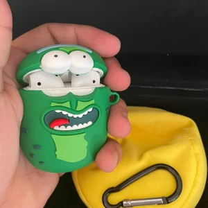 Compatible with airpods 1&2 case Soft Silicone, 3D Cute and Interesting Rick and