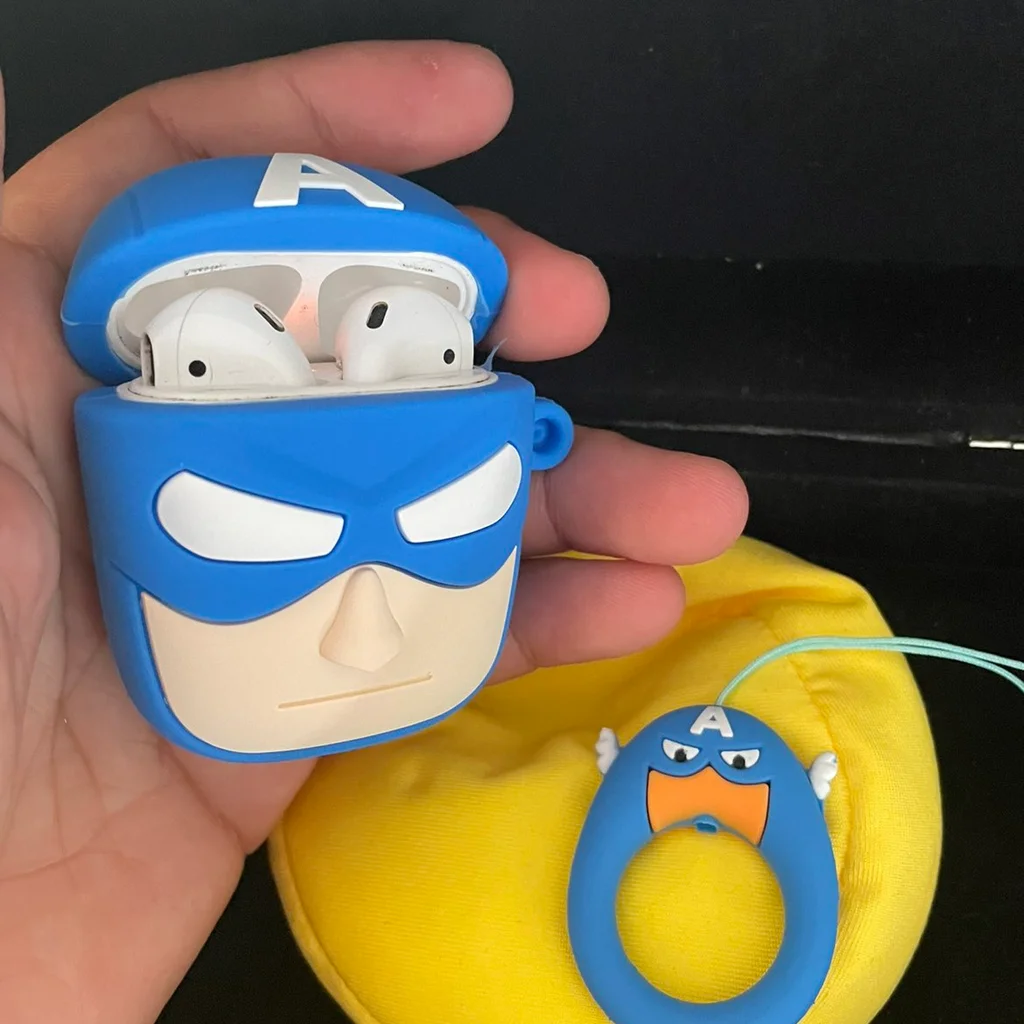 Captian america airpod case for apple airpods gen 1/2 | marvel airpod cases