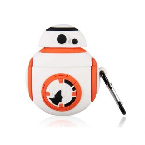 BB 8 Robot Cartoon Airpod Case, Airpod 1/ 2 Gen with Hook, Kawaii Silicon Airpod Case,
