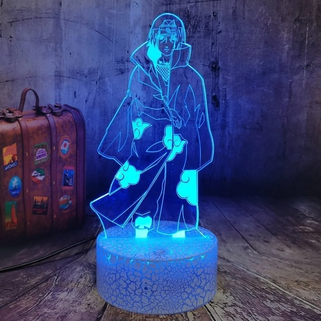 Naruto 3D led lamp | itachi led lamp with remote control and touch effect