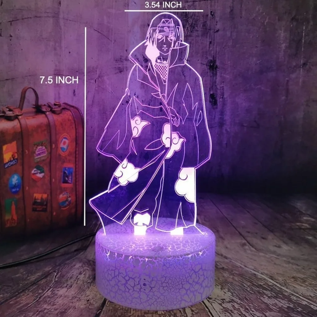 Naruto 3D led lamp | itachi led lamp with remote control and touch effect - Image 2