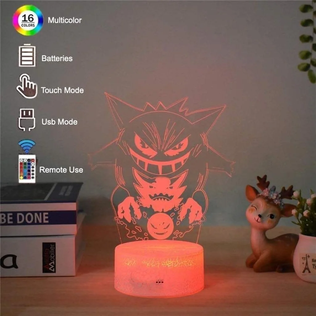 Pokemon 3D led lamp | gengar & pokemon lamps and gift - Image 2